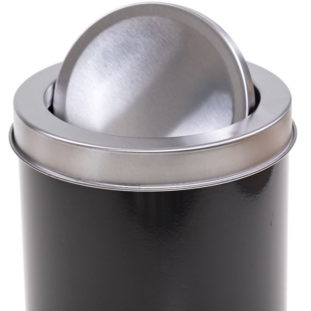 Lixeira Basculante Solecasa Inox 3 Litros - Preto