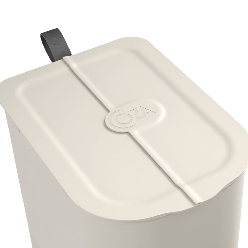 Lixeira Borboleta Com Pedal Coza 6 Litros - Bege