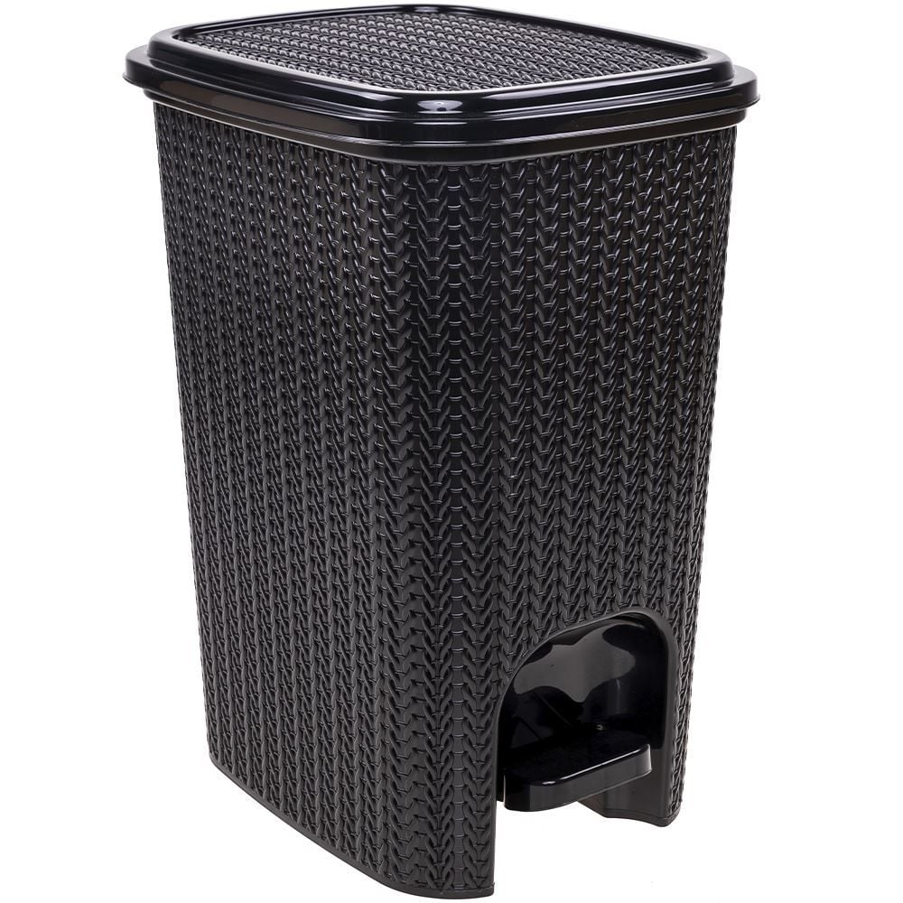 Lixeira Com Pedal 7 Litros Plasútil - Preto