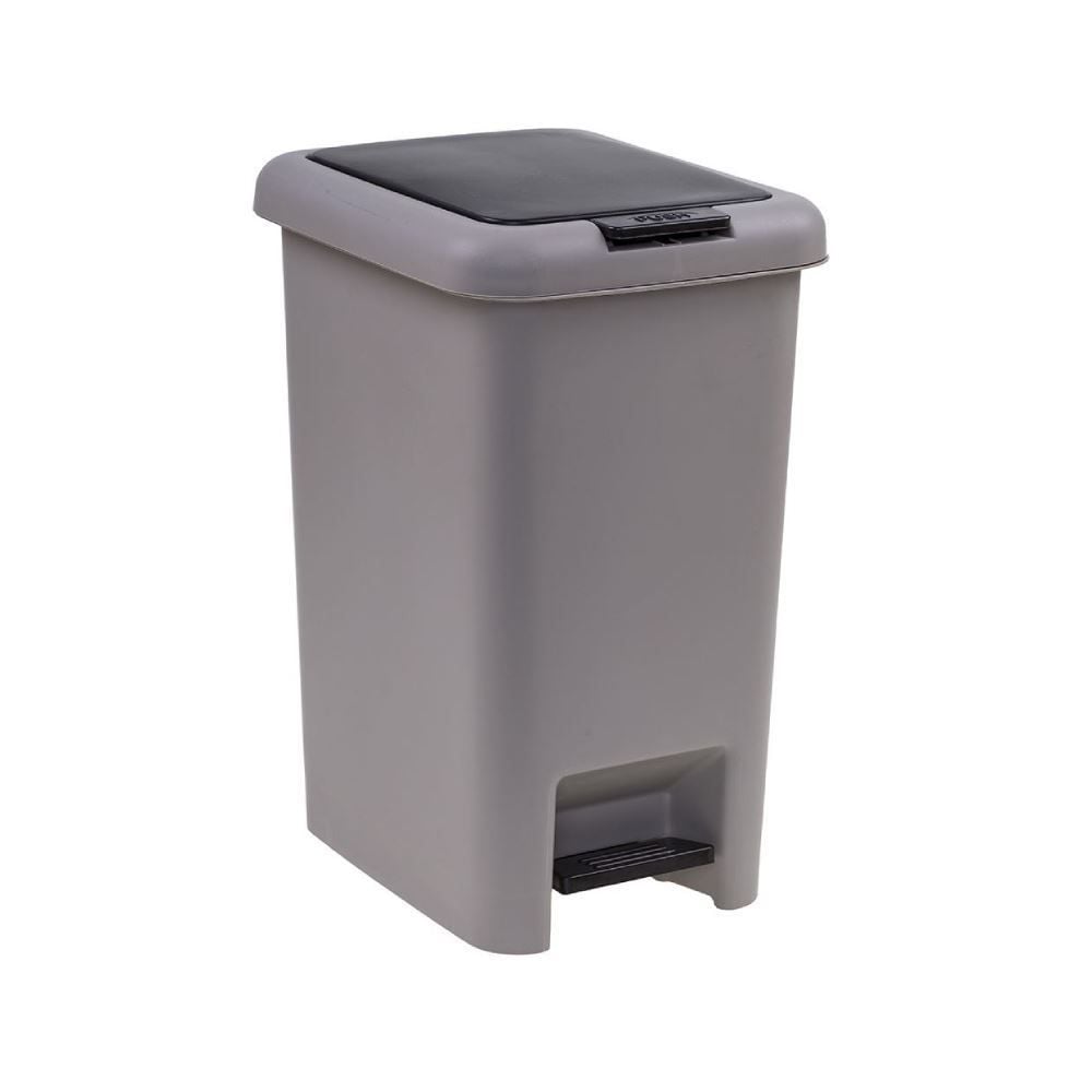 Lixeira Plástica com Pedal Havan Casa 10 Litros - Cinza