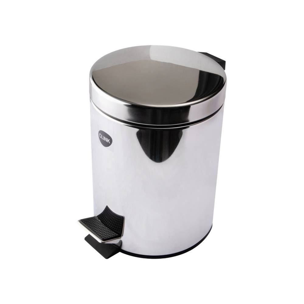 Lixeira Com Pedal Inox Clink 5 Litros - Inox