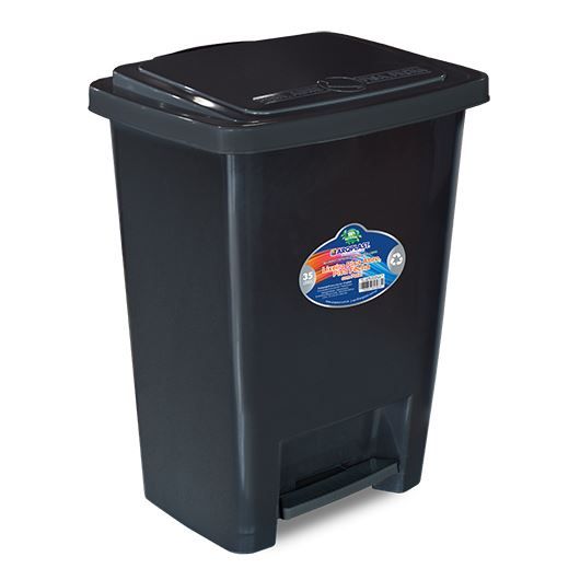 Lixeira Com Pedal Preta 35 Litros
