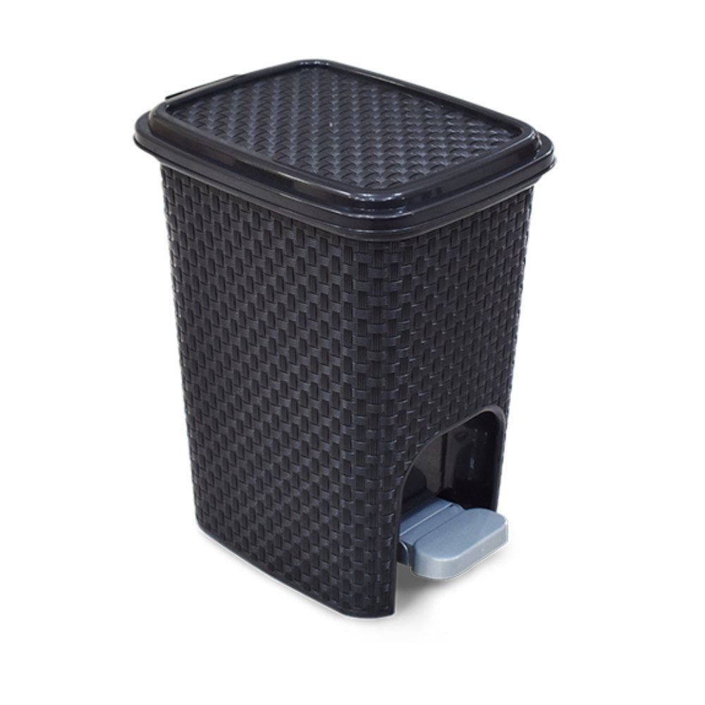Lixeira Com Pedal Rattan Arqplast 7 Litros - Preta