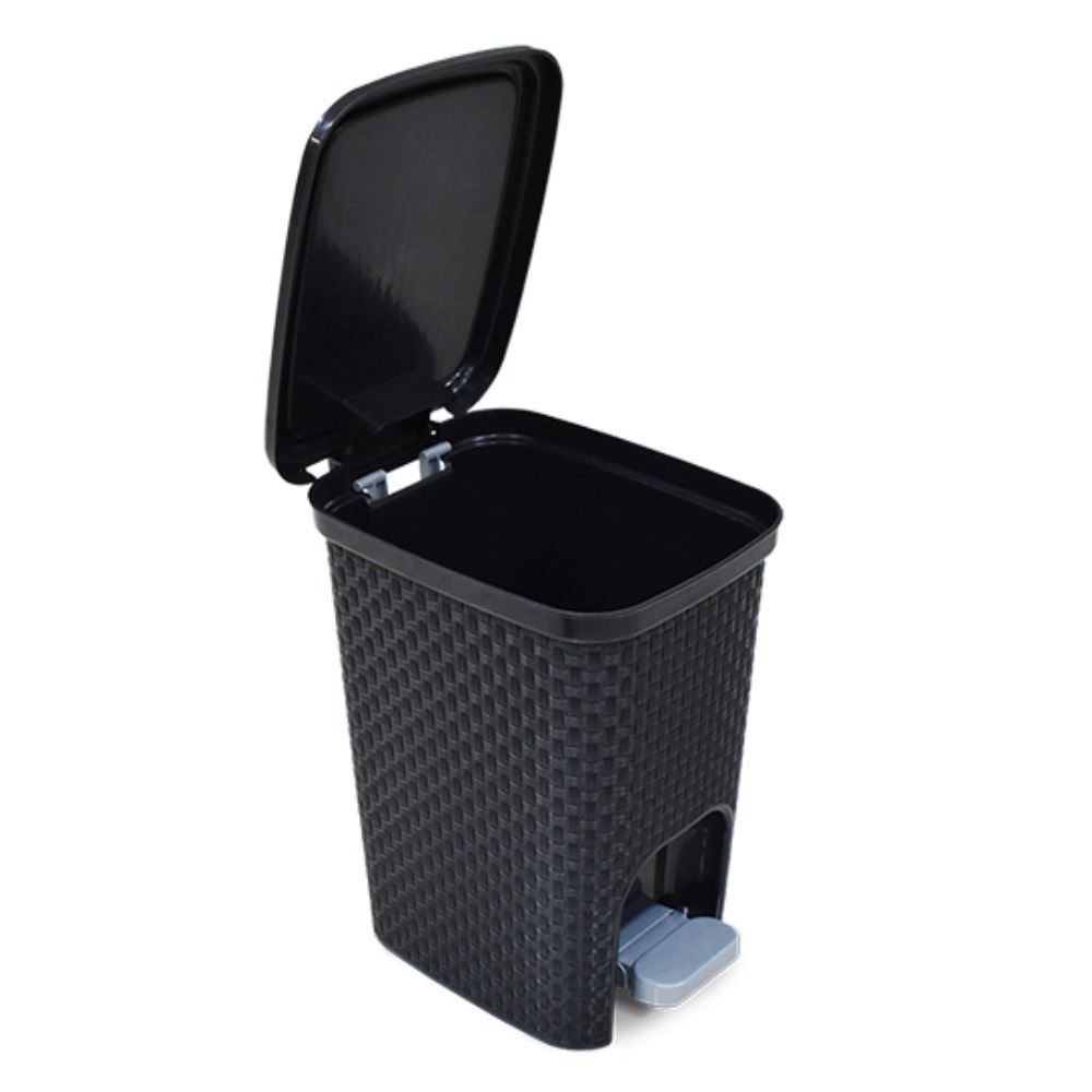 Lixeira Com Pedal Rattan Arqplast 7 Litros - Preta