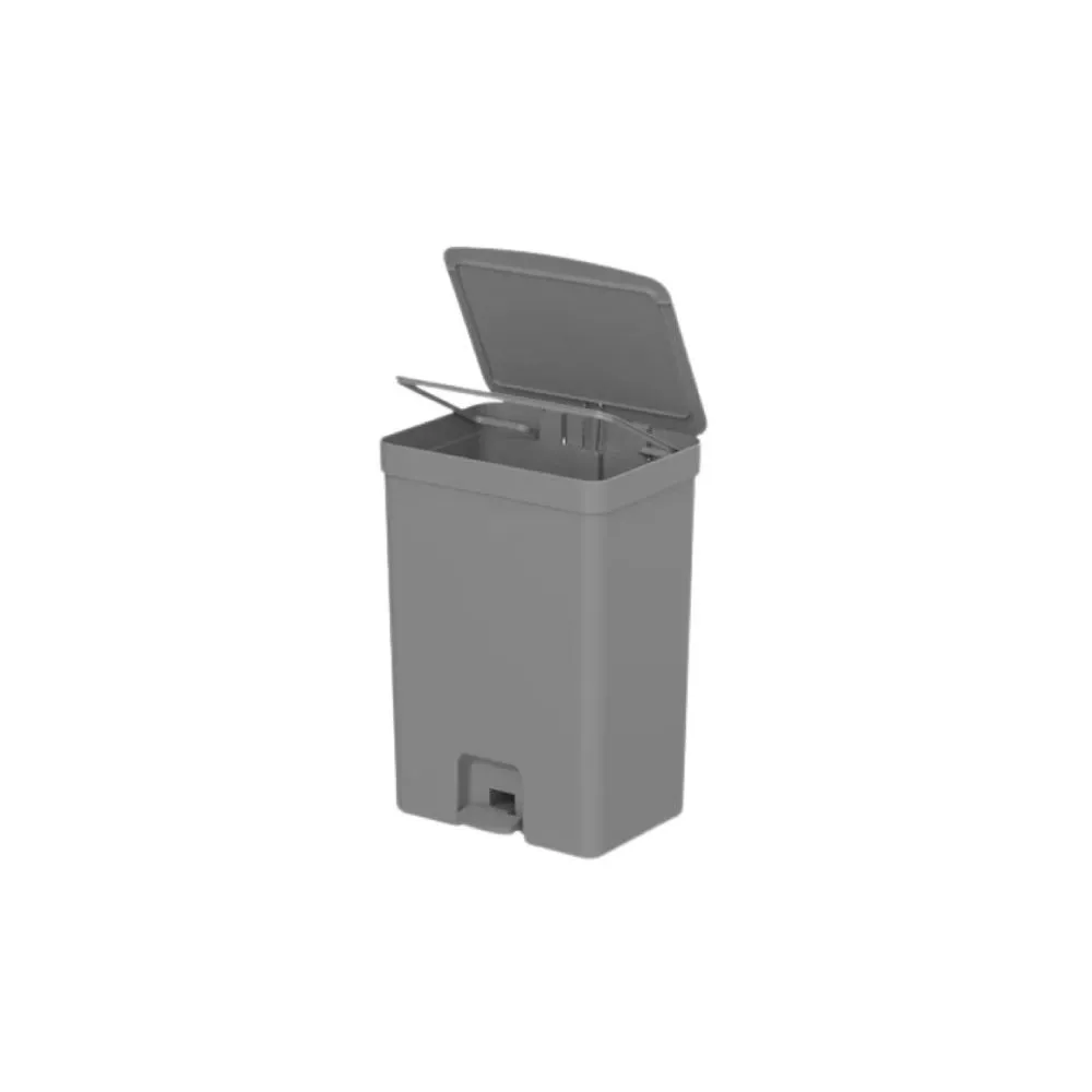 Lixeira Com Pedal Trium Ou 30 Litros - Chumbo
 - Image 2