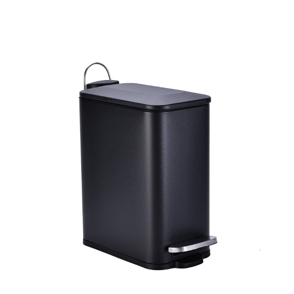 Lixeira Com Pedal Vertical Kaybee 5 Litros - Preto 
