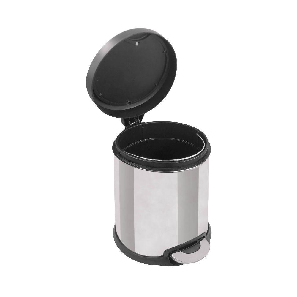 Lixeira Com Tampa Siliconada Havan Casa 5 Litros - Aço Inox