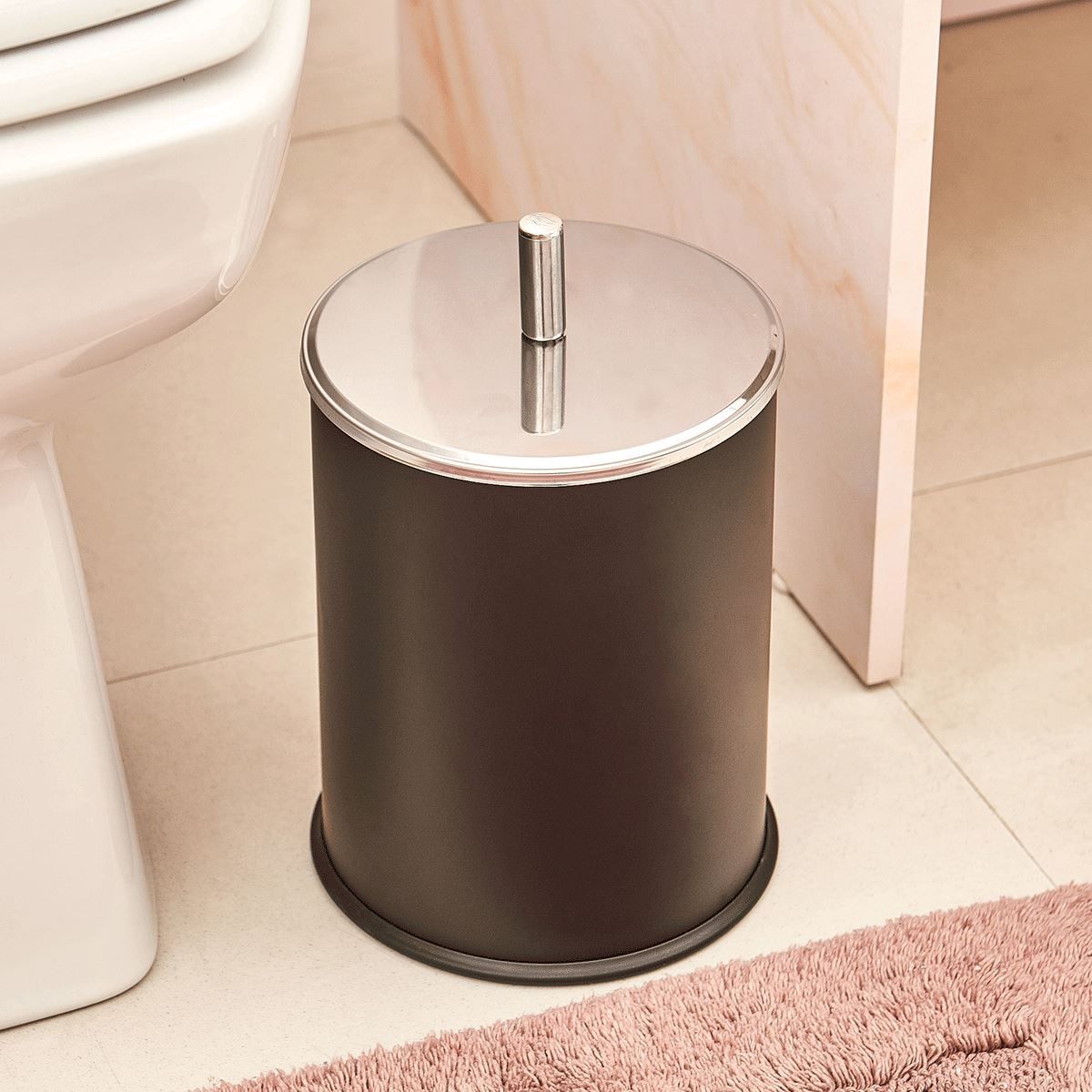 Lixeira Finecasa Classic 3 Litros - Preto