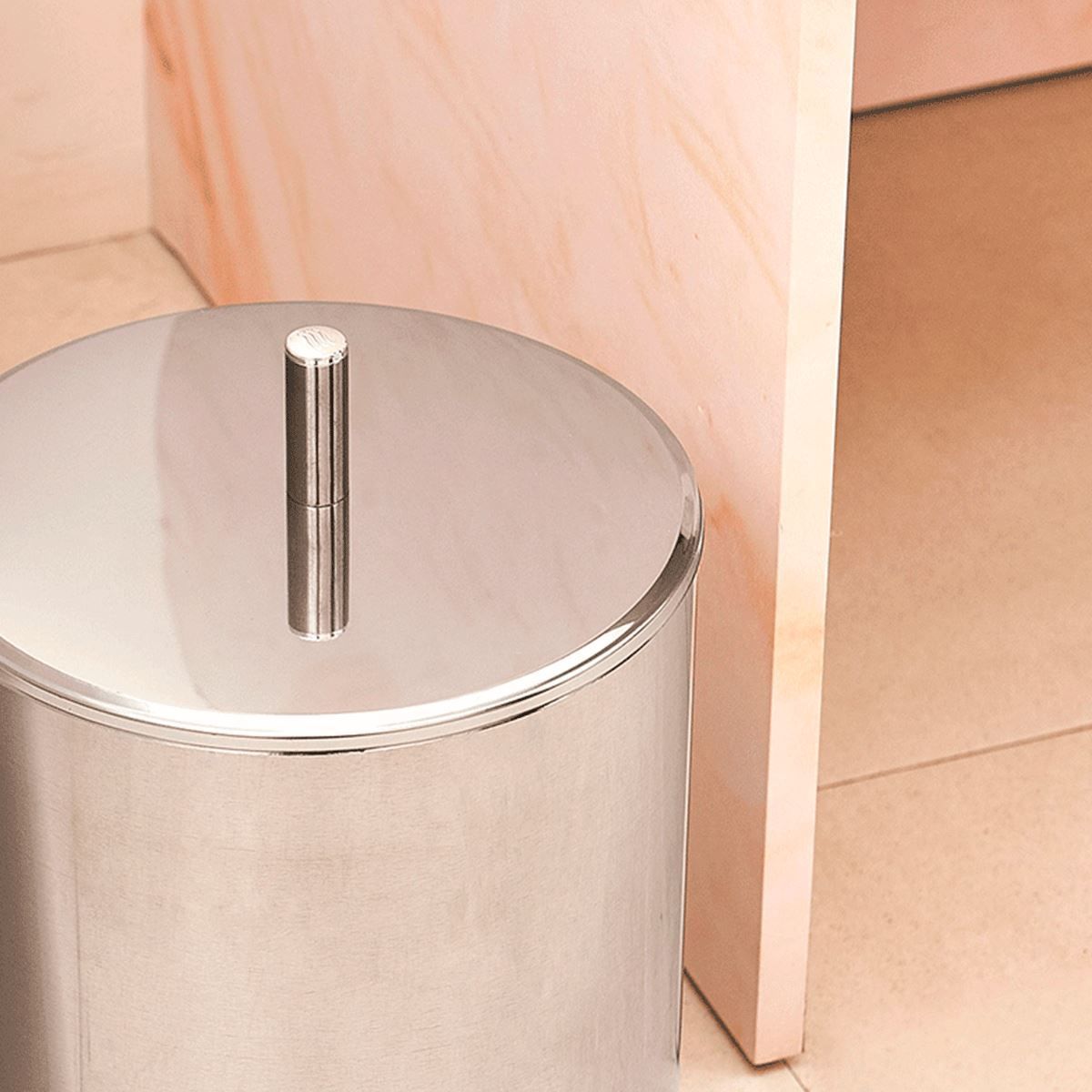 Lixeira Finecasa Classic 5 Litros - Prata