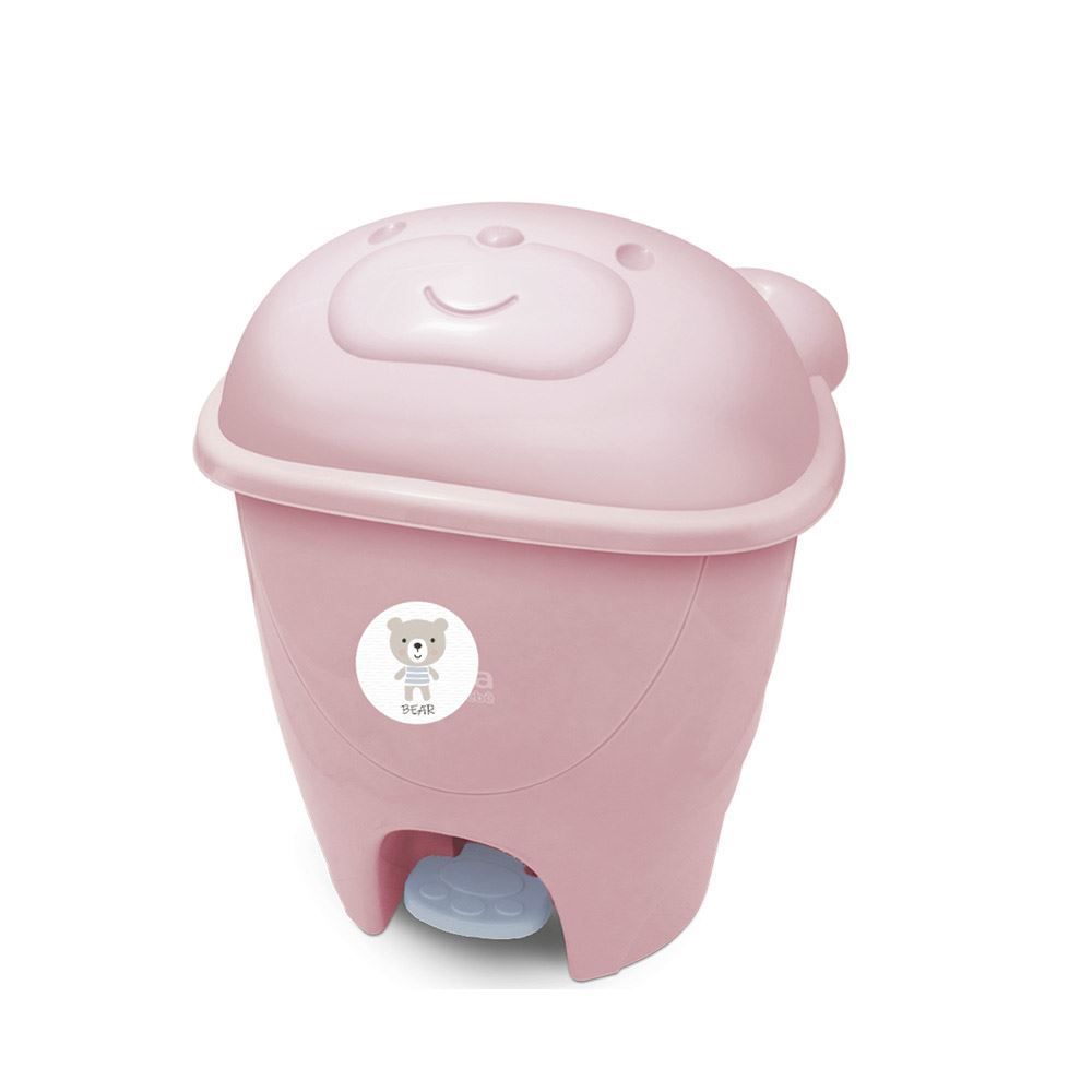 Lixeira Infantil Com Pedal Fofura 12 Litros - Rosa Claro