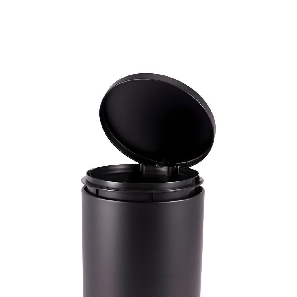 Lixeira Redonda Com Pedal Matte Camesa 3 Litros - Preto