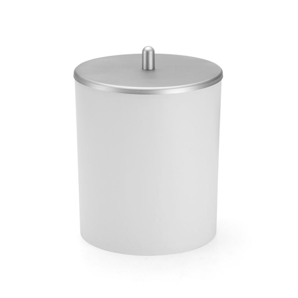 Lixeira Multiuso Cromo Fosco Conceito 5 Litros Arthi - Branco