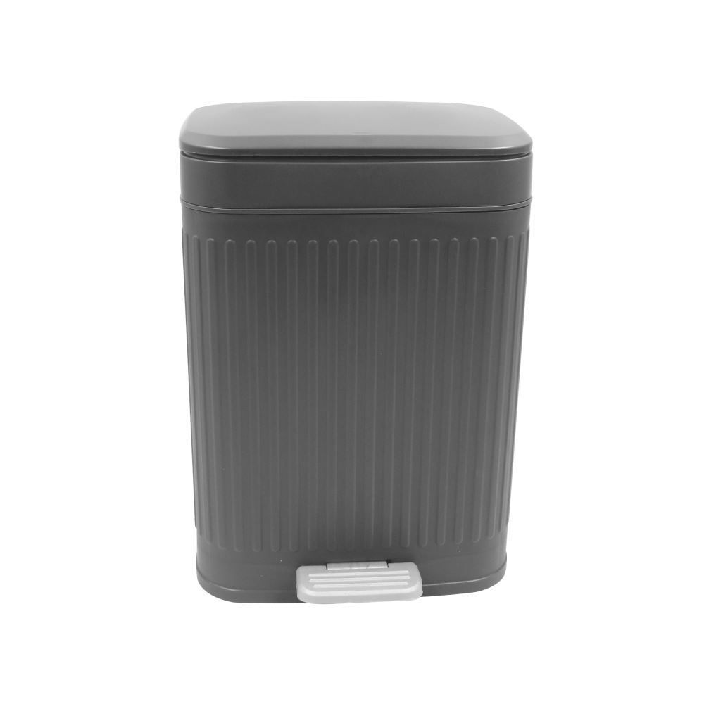 Lixeira Quadrada com Pedal Havan Casa 12 Litros - Preto 