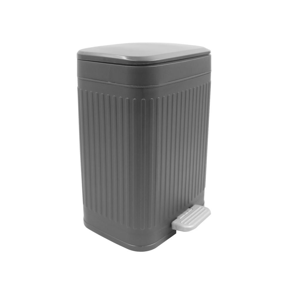 Lixeira Quadrada com Pedal Havan Casa 12 Litros - Preto 