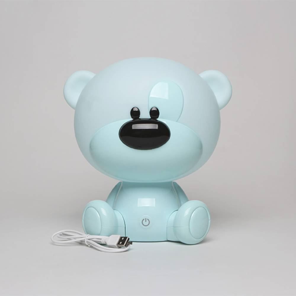Luminária De Mesa Decorativa Led Ursinho Azul Taschibra 3W 3000K - Pipo
