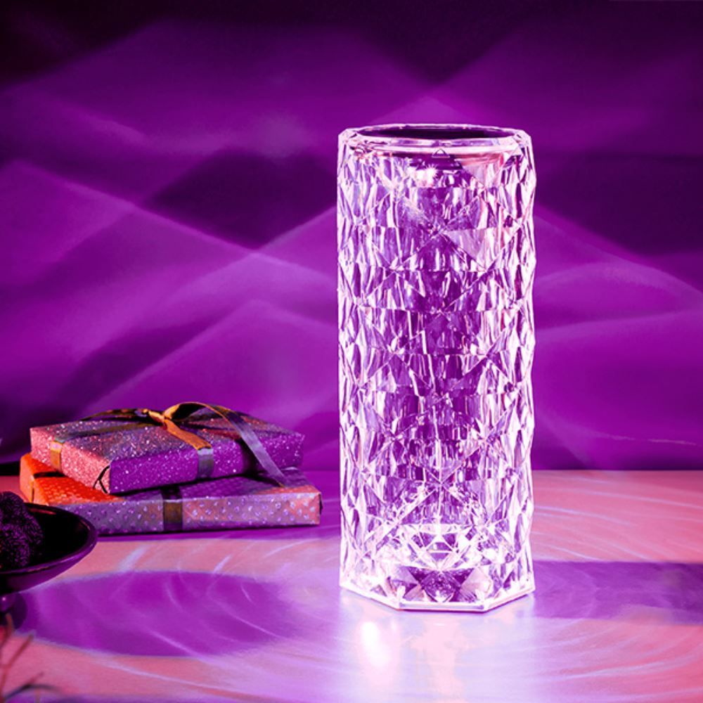 Luminaria De Mesa Led Taschibra Crystal Rgb Com Controle Remoto