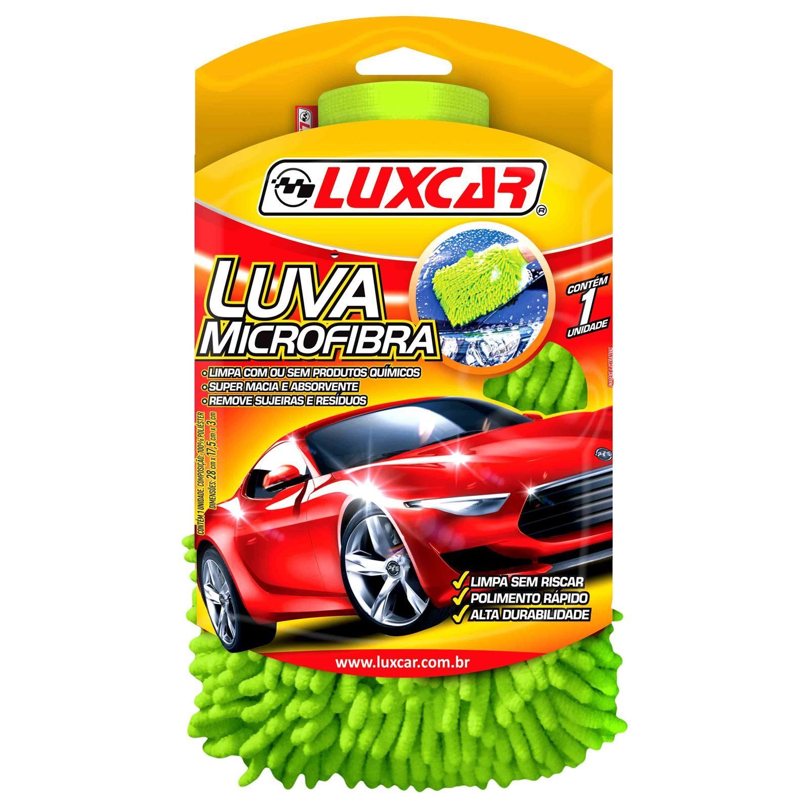 Luva De Microfibra Para Auto Luxcar - Verde
