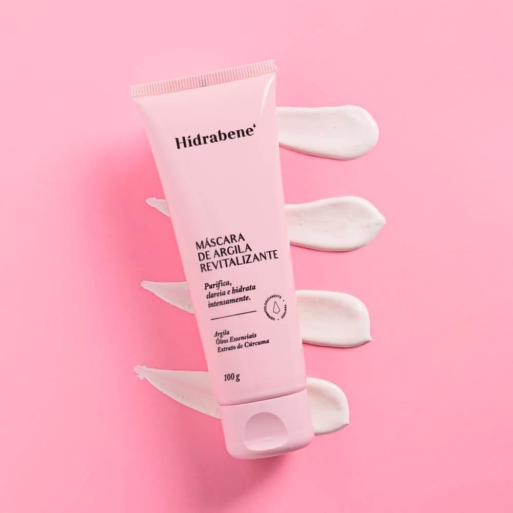 Máscara De Argila Revitalizante 100G Hidrabene - Rosa