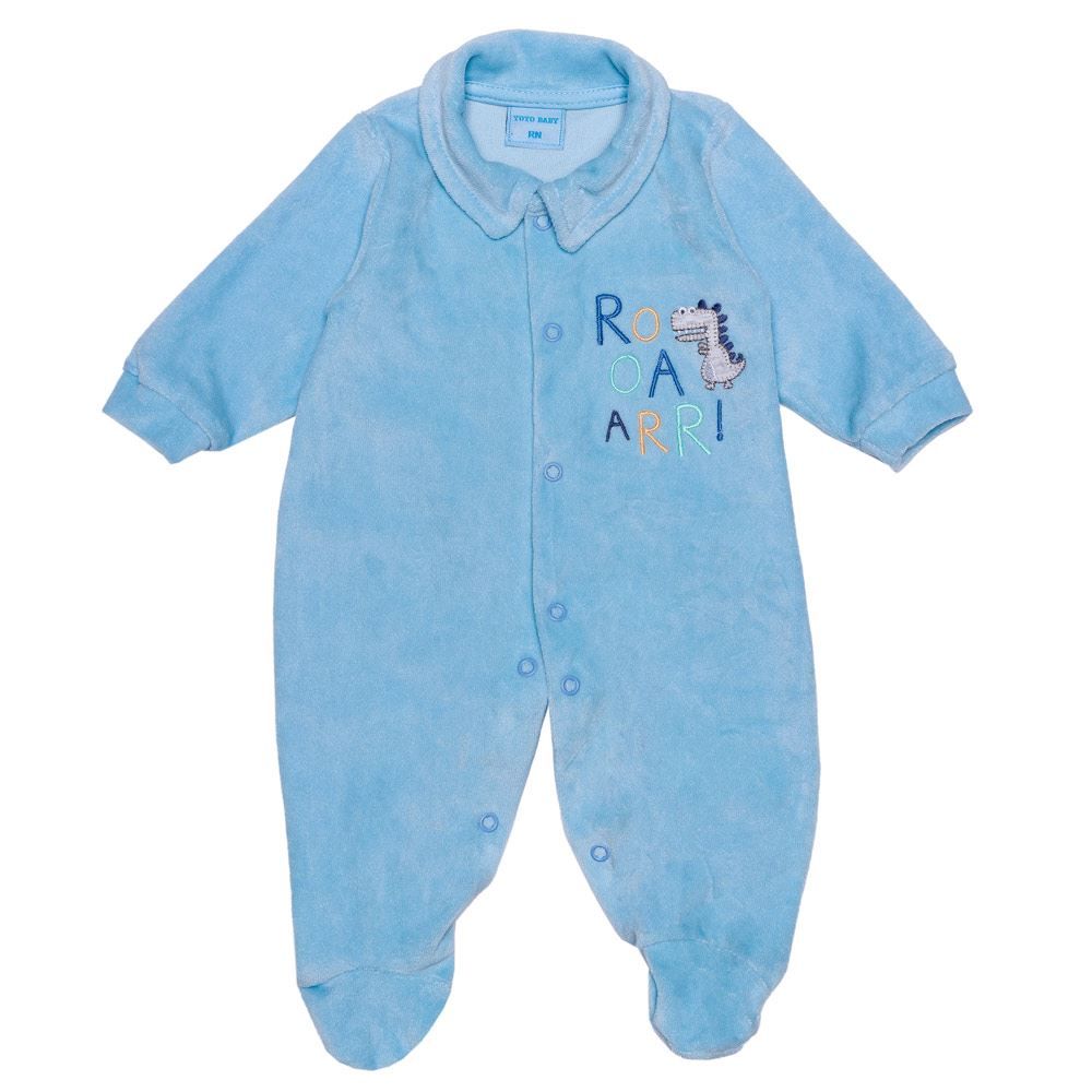 Macacão de Bebê Plush Bordado Dino Yoyo Baby