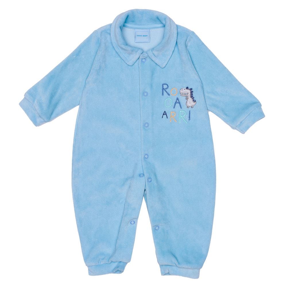 Macacão de Bebê Plush Bordado Dino Yoyo Baby