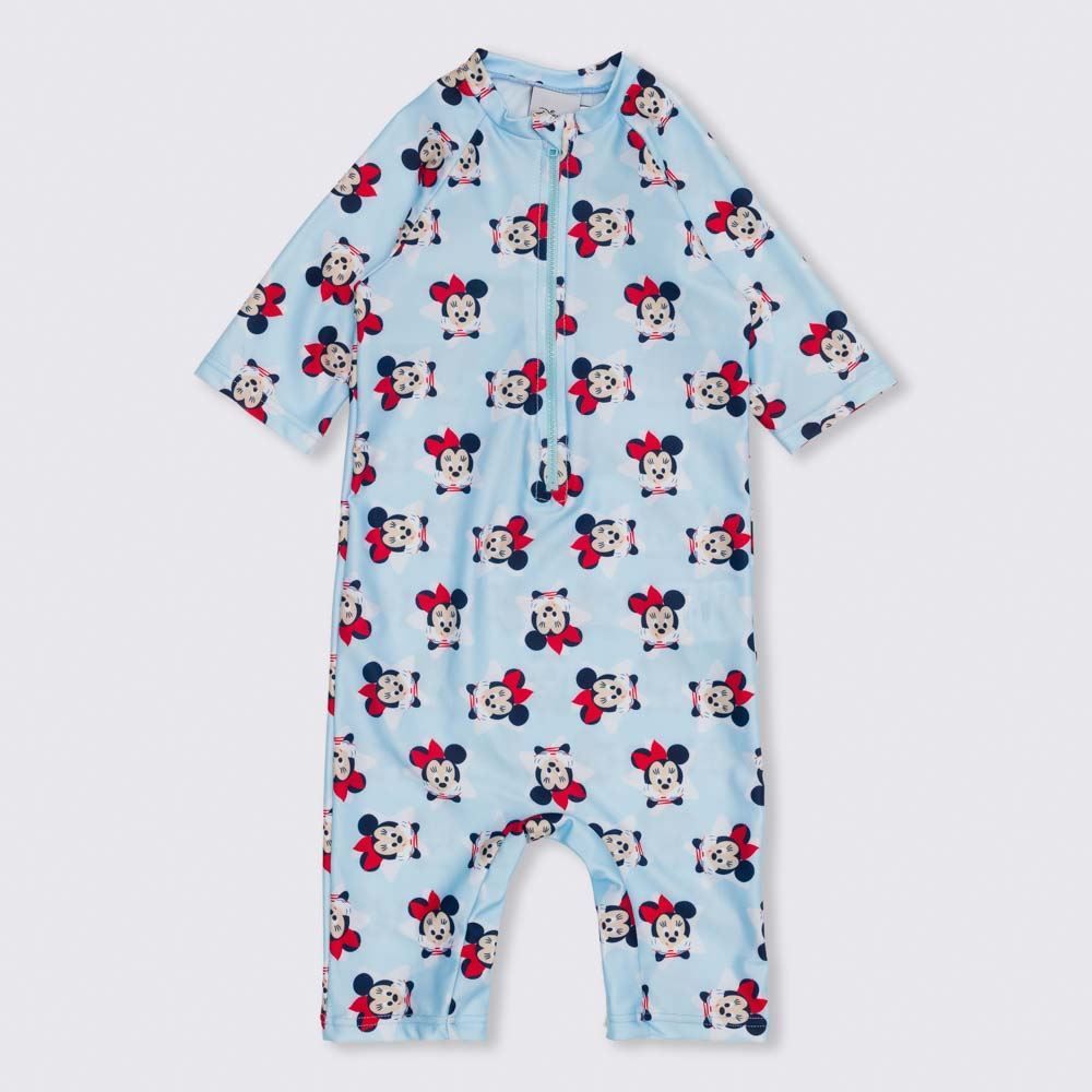 Macacão De Praia 1 a 3 Anos Minnie Baby Disney