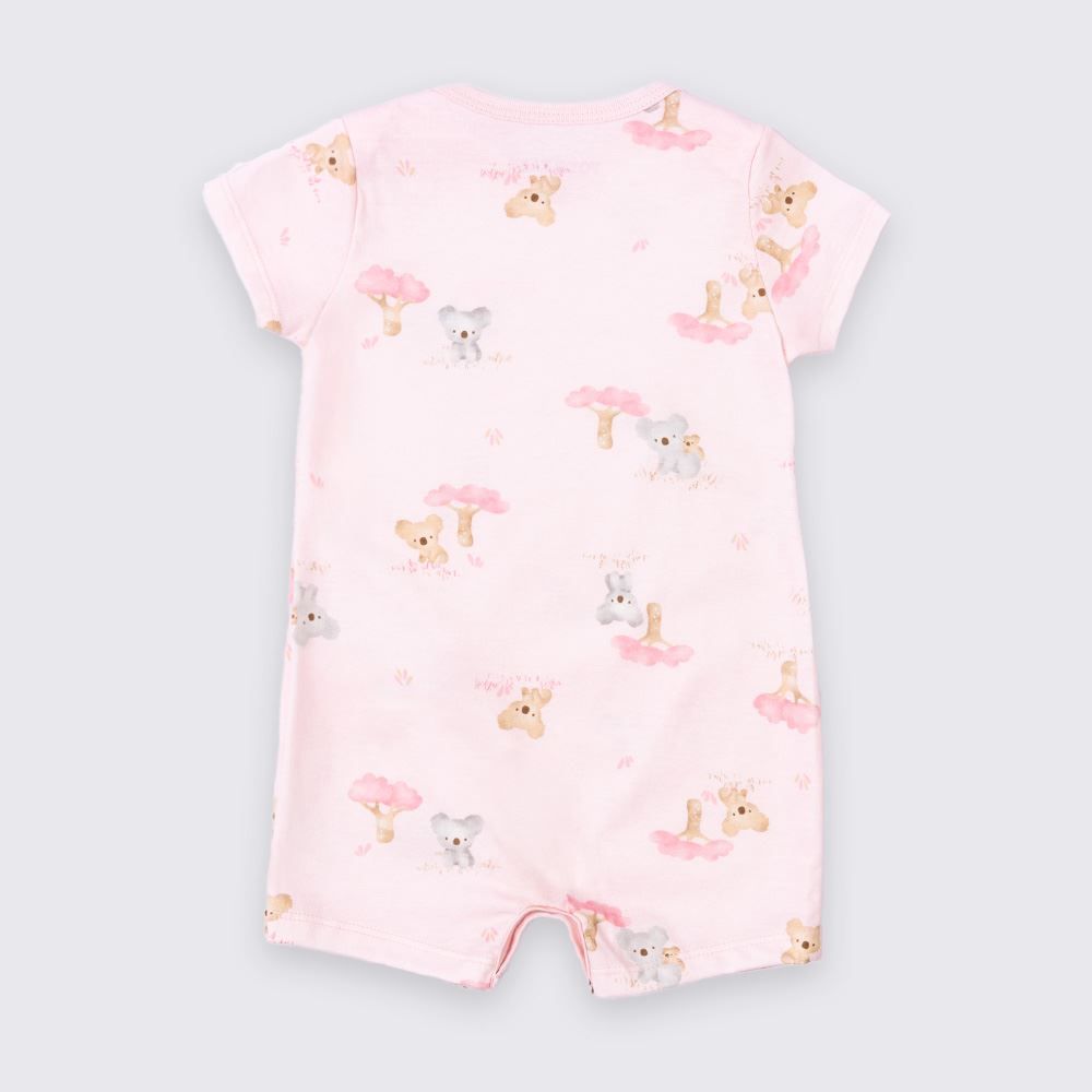 Macaquinho Bebê Menina Manga Curta Estampado Yoyo Baby