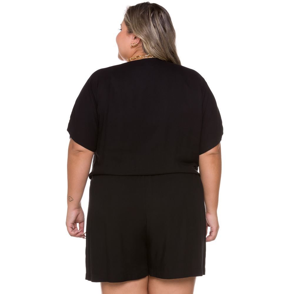 Macaquinho Plus Size de Viscose Patricia Foster Mais