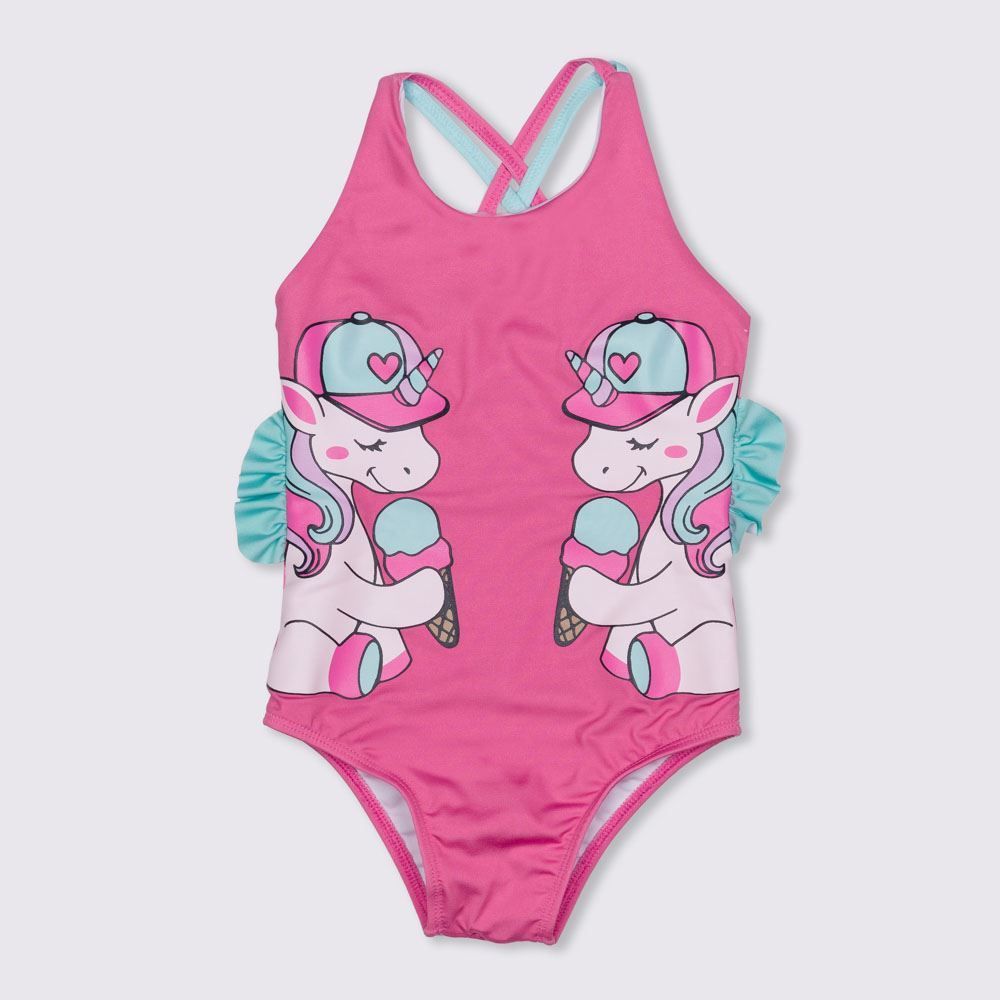 Maiô 1 a 3 Anos Alça Bicolor Silk Interativo Yoyo Kids