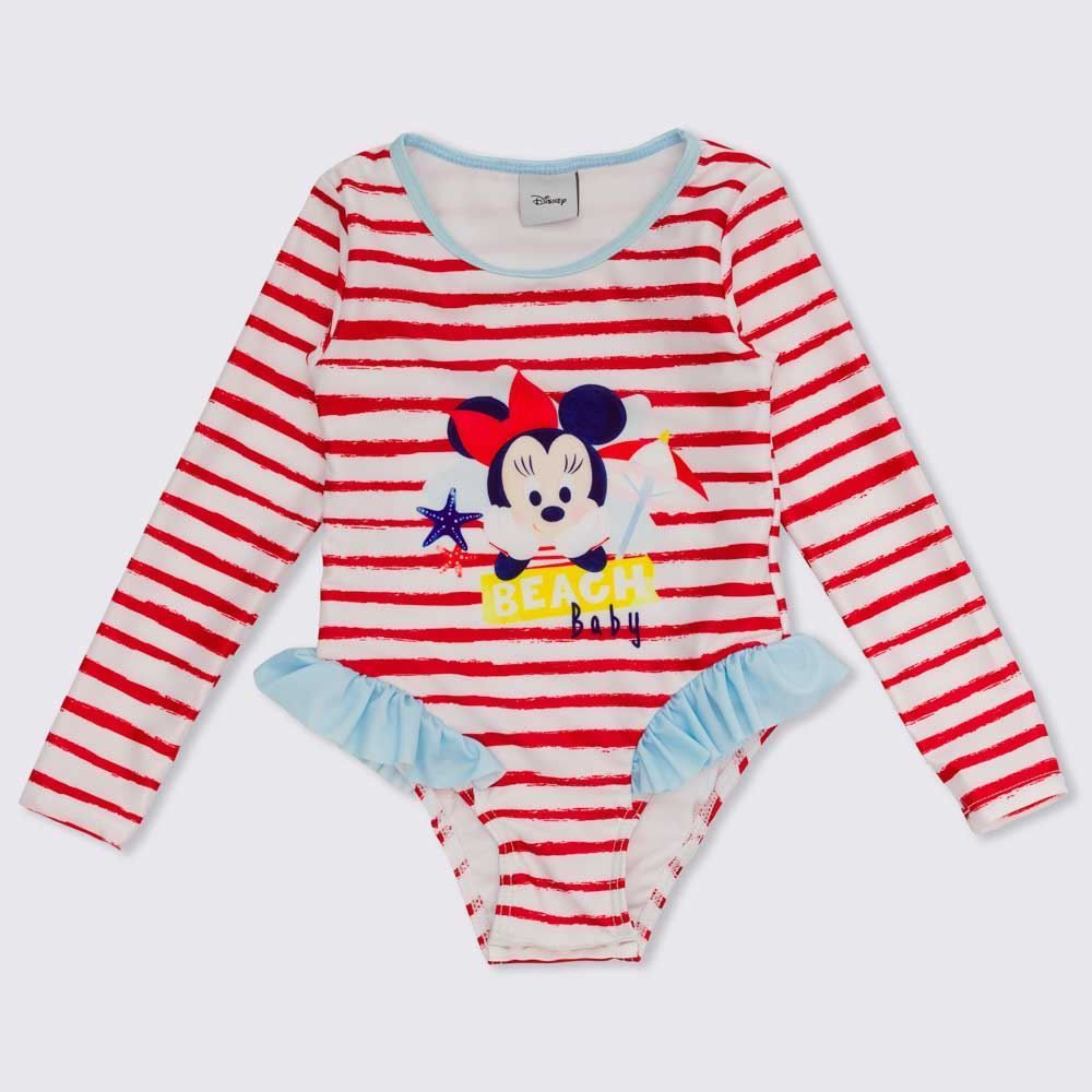 Maiô 1 a 3 Anos Manga Longa Minnie Baby Disney