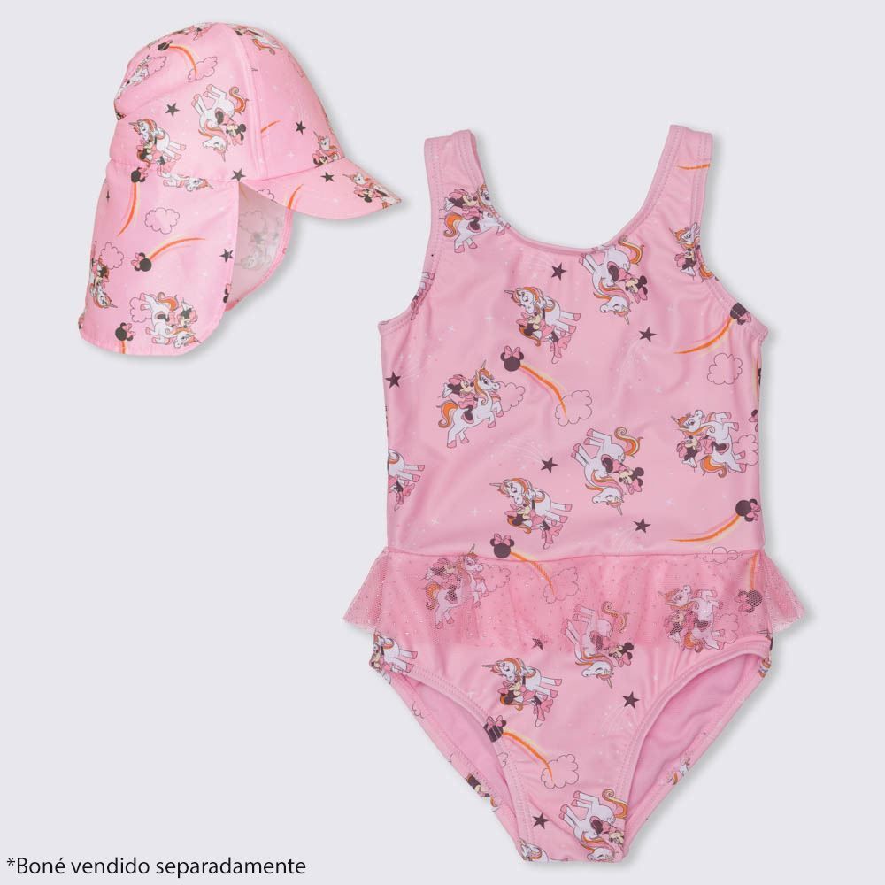 Maiô 1 a 3 anos Minnie Unicórnio Disney