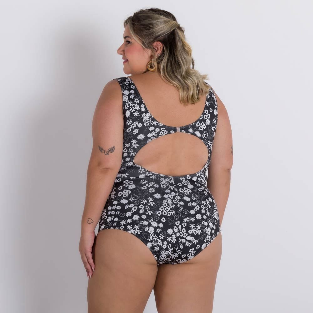 Maiô Plus Estampa Floral Patrícia Foster Mais