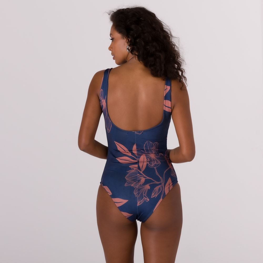 Maiô Regata Floral Patrícia Foster