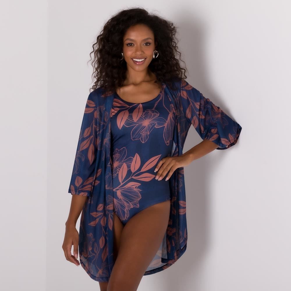 Maiô Regata Floral Patrícia Foster