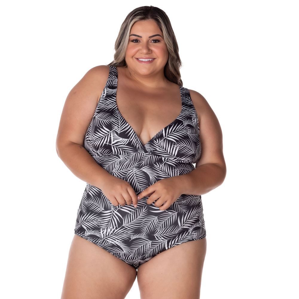 Maiô Regata Plus Size Estampado Patrícia Foster Mais