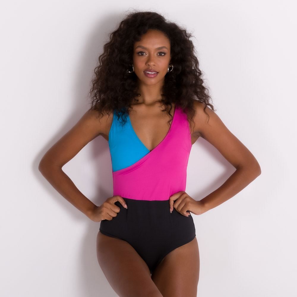 Maiô Tricolor Com Bojo Fixo Boby Blues