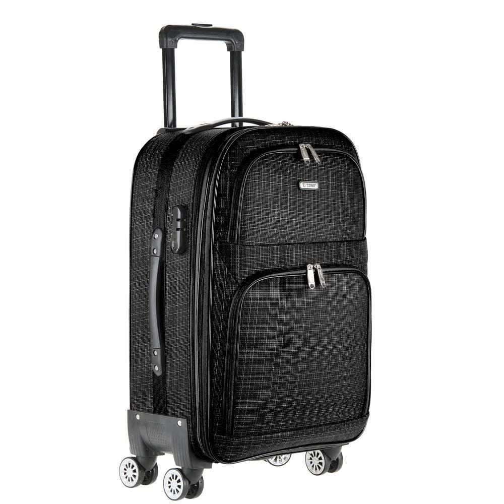 Mala De Viagem Média Em Tecido Conexão Tonin 1978 - Preto