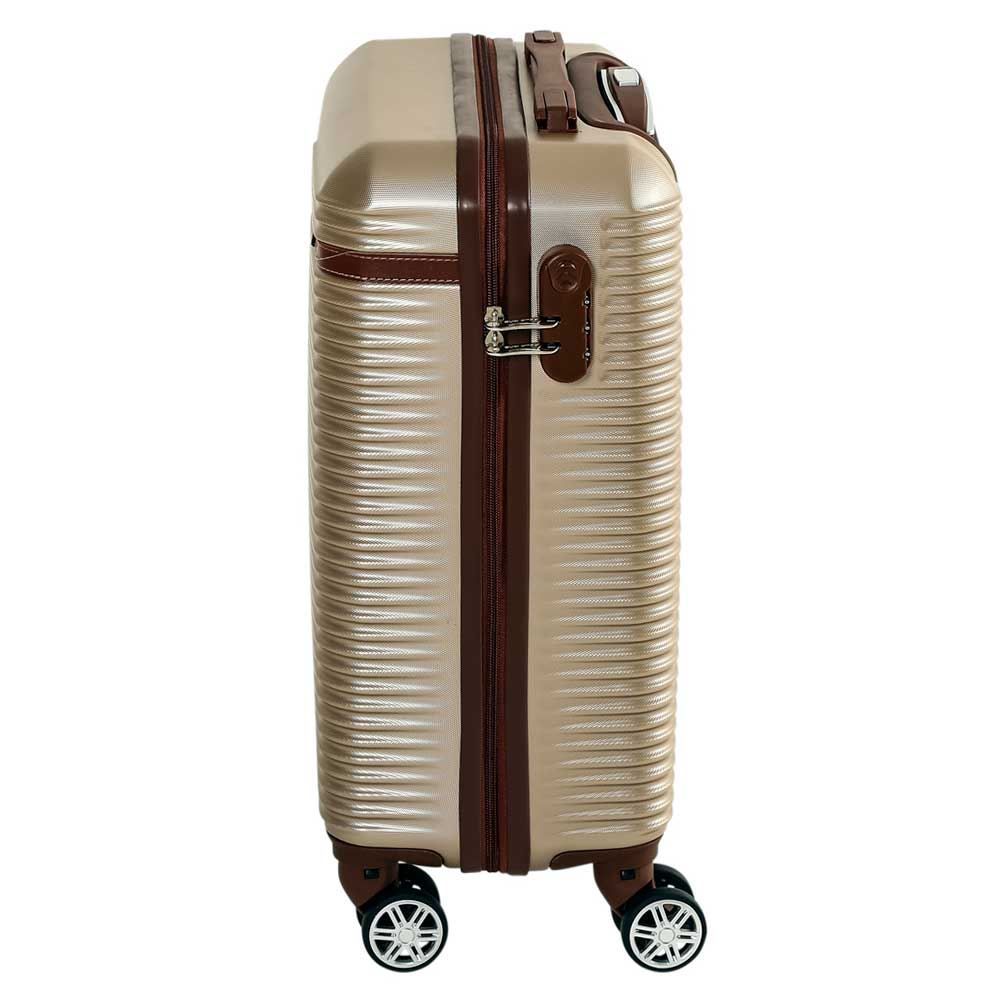 Mala De Viagem Pequena Abs 360° Cairo Polo King - Champanhe