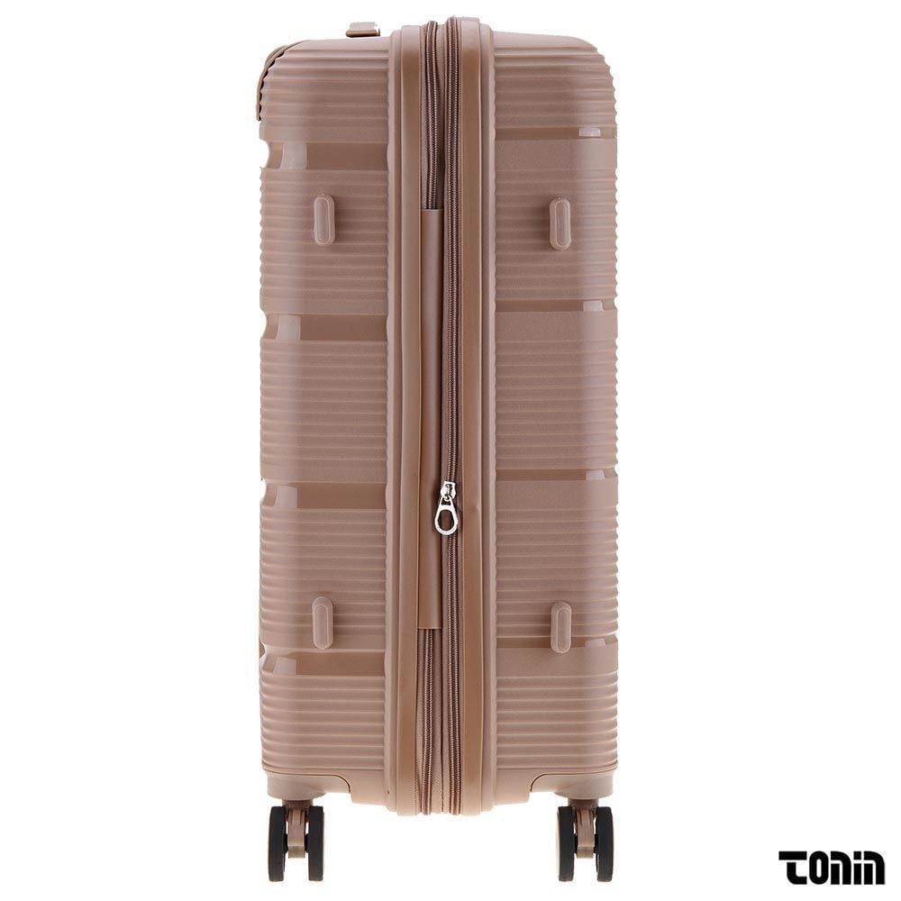 Mala Media Plattinum Tonin Em Pp Giro 360 Expansível - NUDE