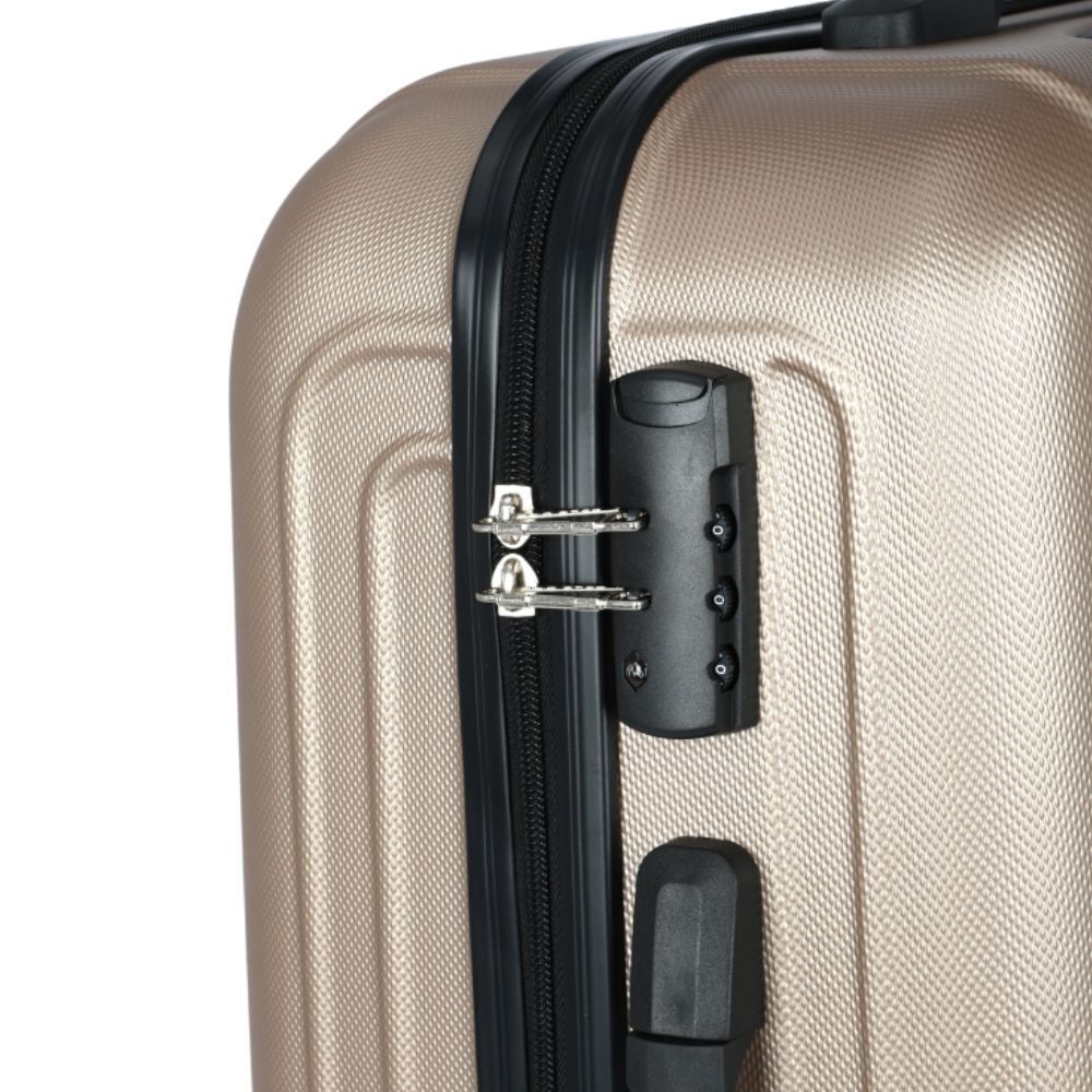 Mala Para Viagem De Bordo Abs 360° Geneva Luxcel - Champanhe