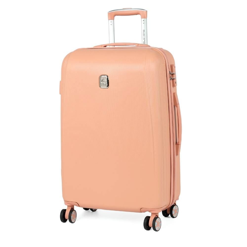 Mala Para Viagem De Bordo Abs 360° Geneva Polo King - Rose