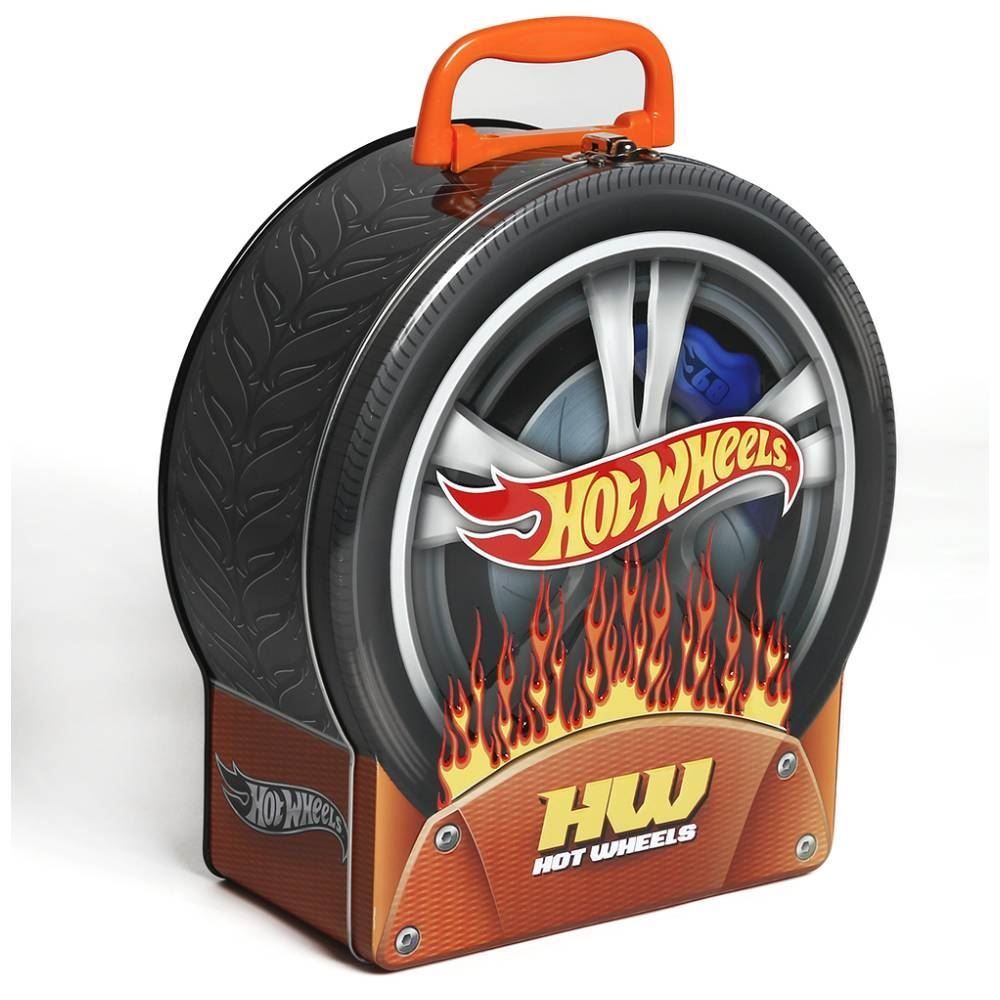 Maleta Metálica Roda Hot Wheels Porta Carrinhos Fun - F0132-2