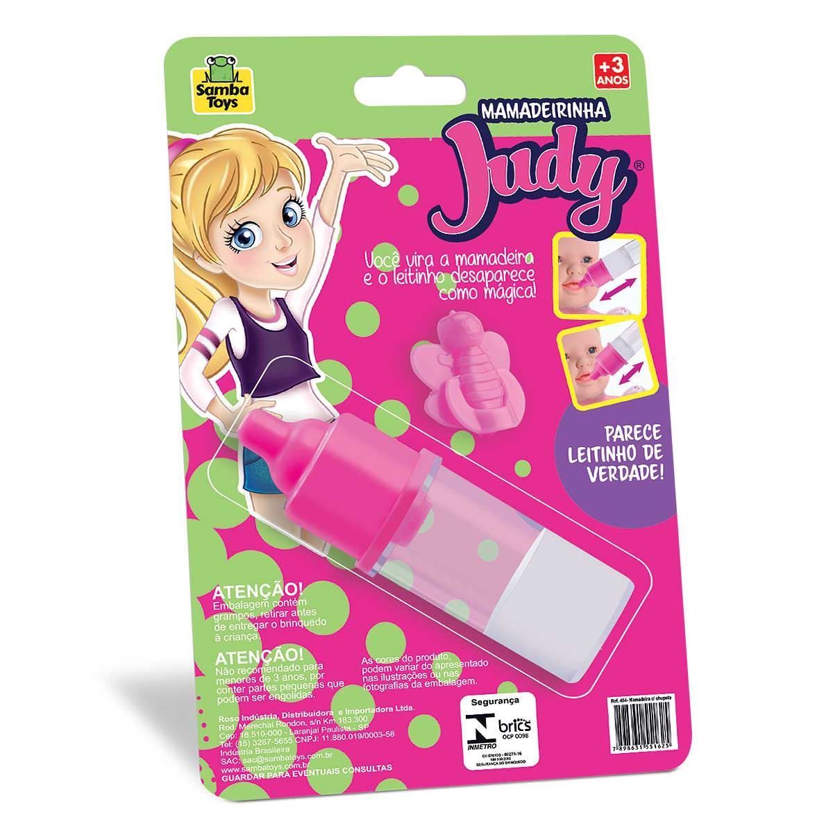 Mamadeira Mágica com Chupeta Judy 545 Samba Toys - Rosa