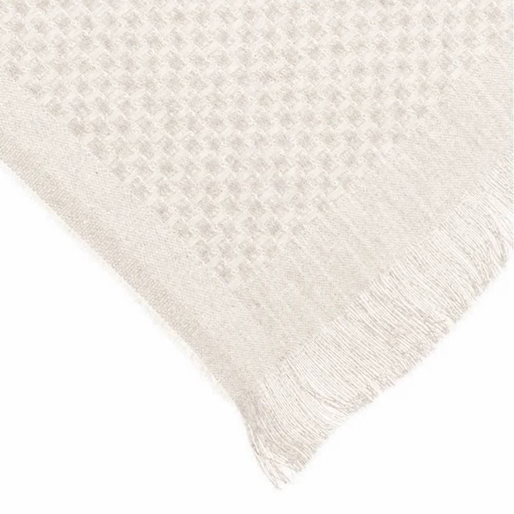 Manta para Sofá Decorativa 1,20X1,45 m Búzios Hedrons - Marfim