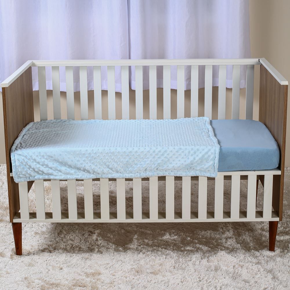 Manta Cobertor Para Bebê Popcorn Camesa 1 Pç - Azul