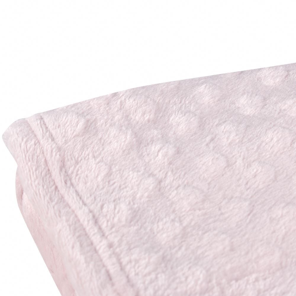 Manta De Bebê Microfibra 100% Poliéster Pop Corn Havan Baby - Rosa Claro