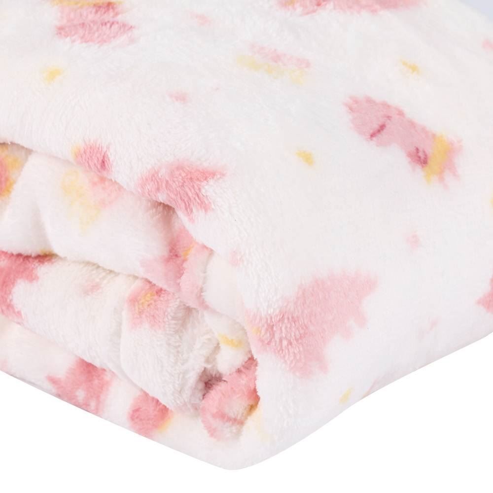 Manta De Bebe Microfibra 90X110 Cm Havan Baby 1 Pç - Dino Rosa