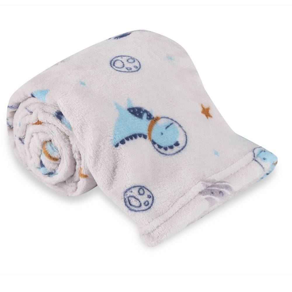 Manta De Bebe Microfibra 90X110 Cm Havan Baby 1 Pç - Dino Espacial