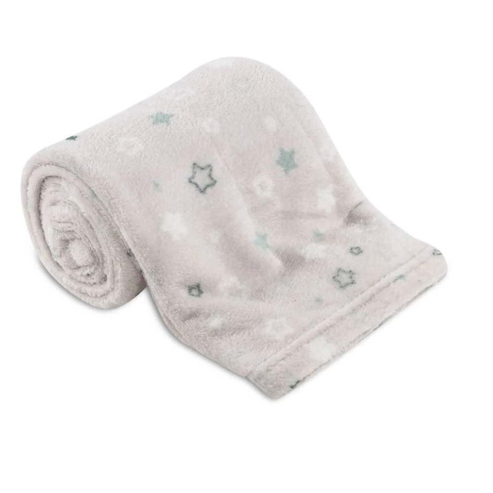 Manta De Bebê Microfibra 90X110 Cm Havan Baby 1 Peça - Estrelas Acqua
