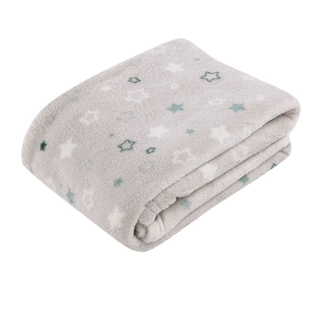 Manta De Bebê Microfibra 90X110 Cm Havan Baby 1 Peça - Estrelas Acqua