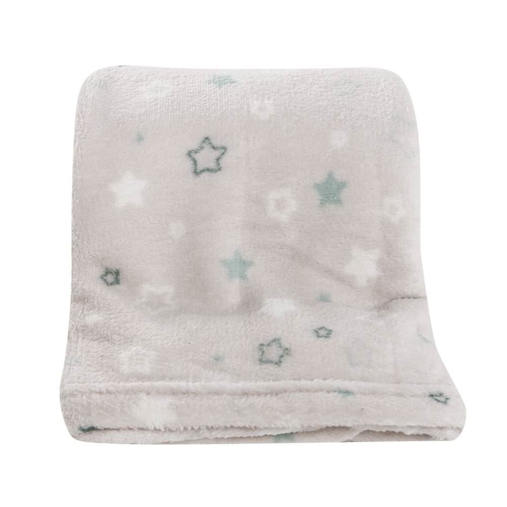 Manta De Bebê Microfibra 90X110 Cm Havan Baby 1 Peça - Estrelas Acqua